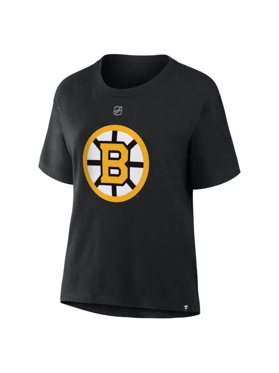 Fanatics Женская черная футболка Чарли МакЭвоя с номером игрока команды Boston Bruins — изображение 2 из 3, черный