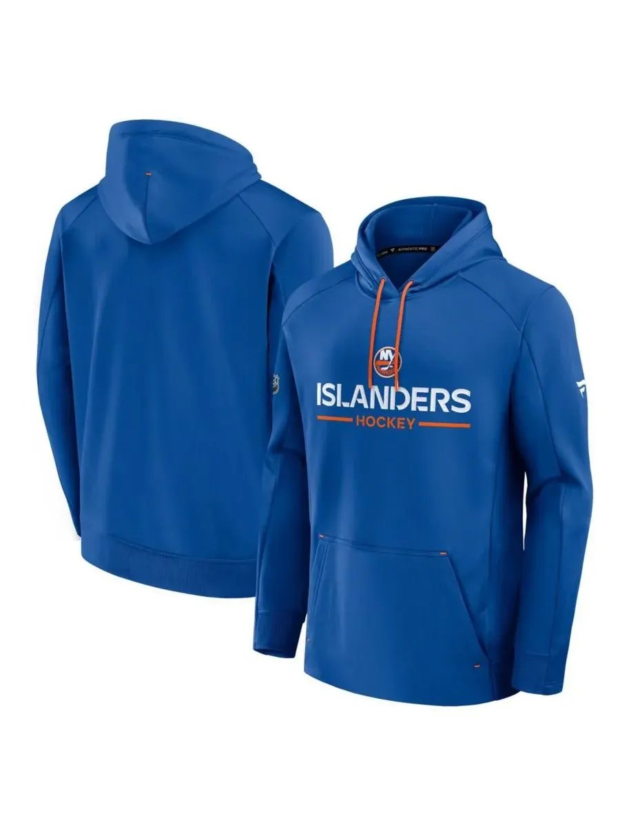 Мужская толстовка Royal New York Islanders Authentic Pro Rink Hoodie Fanatics — изображение 1 из 3, королевский