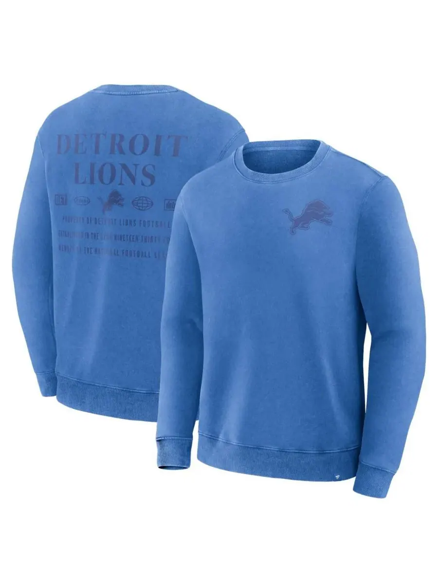 Fanatics Мужская синяя толстовка Detroit Lions Deep Route — изображение 1 из 3, синий