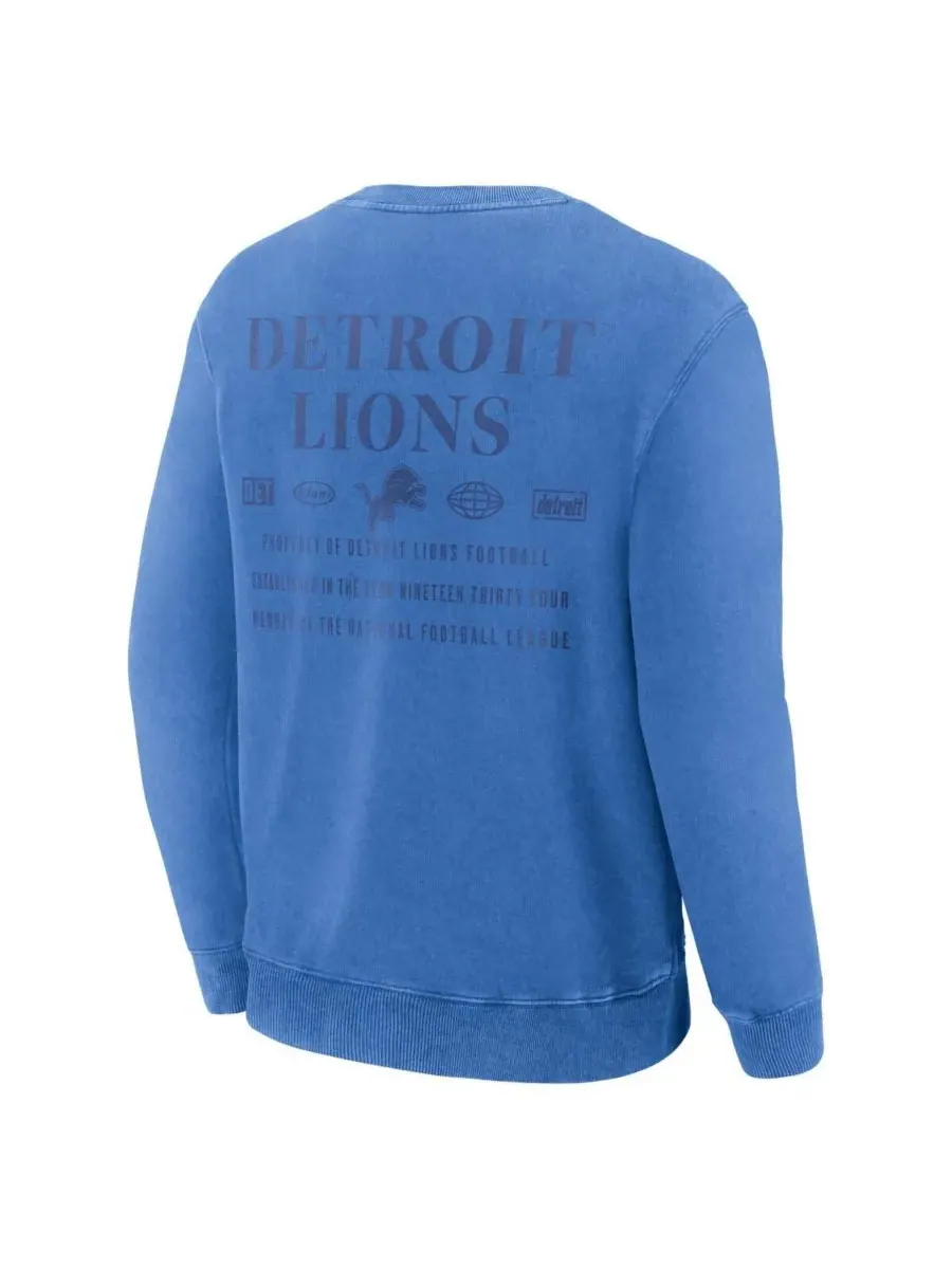 Fanatics Мужская синяя толстовка Detroit Lions Deep Route — изображение 3 из 3, синий