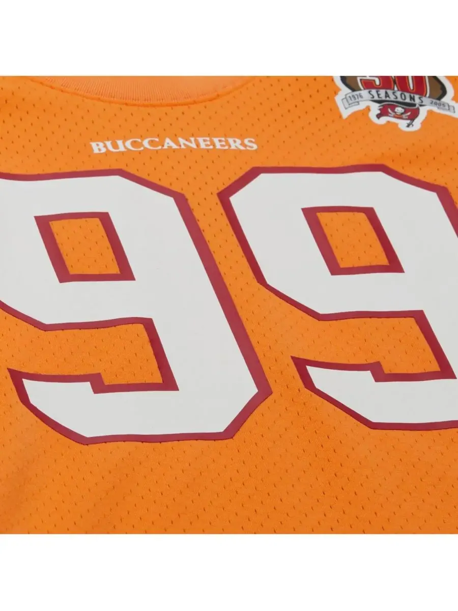 Mitchell & Ness Мужская оранжевая сетчатая футболка с именем и номером бывшего игрока команды Tampa — изображение 4 из 5