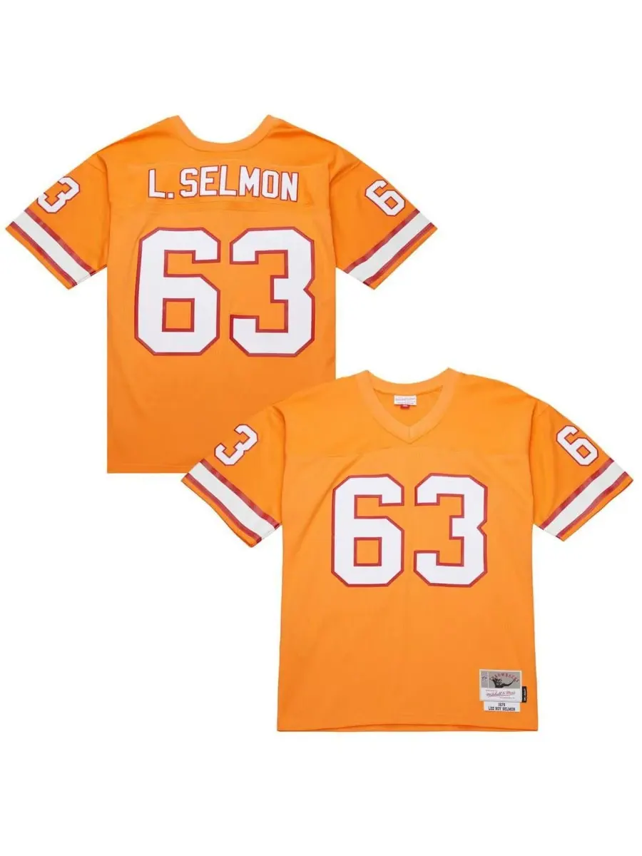Mitchell & Ness Мужская оранжевая футболка Lee Roy Selmon Tampa Bay Buccaneers 1976 Legacy Replica — изображение 1 из 5
