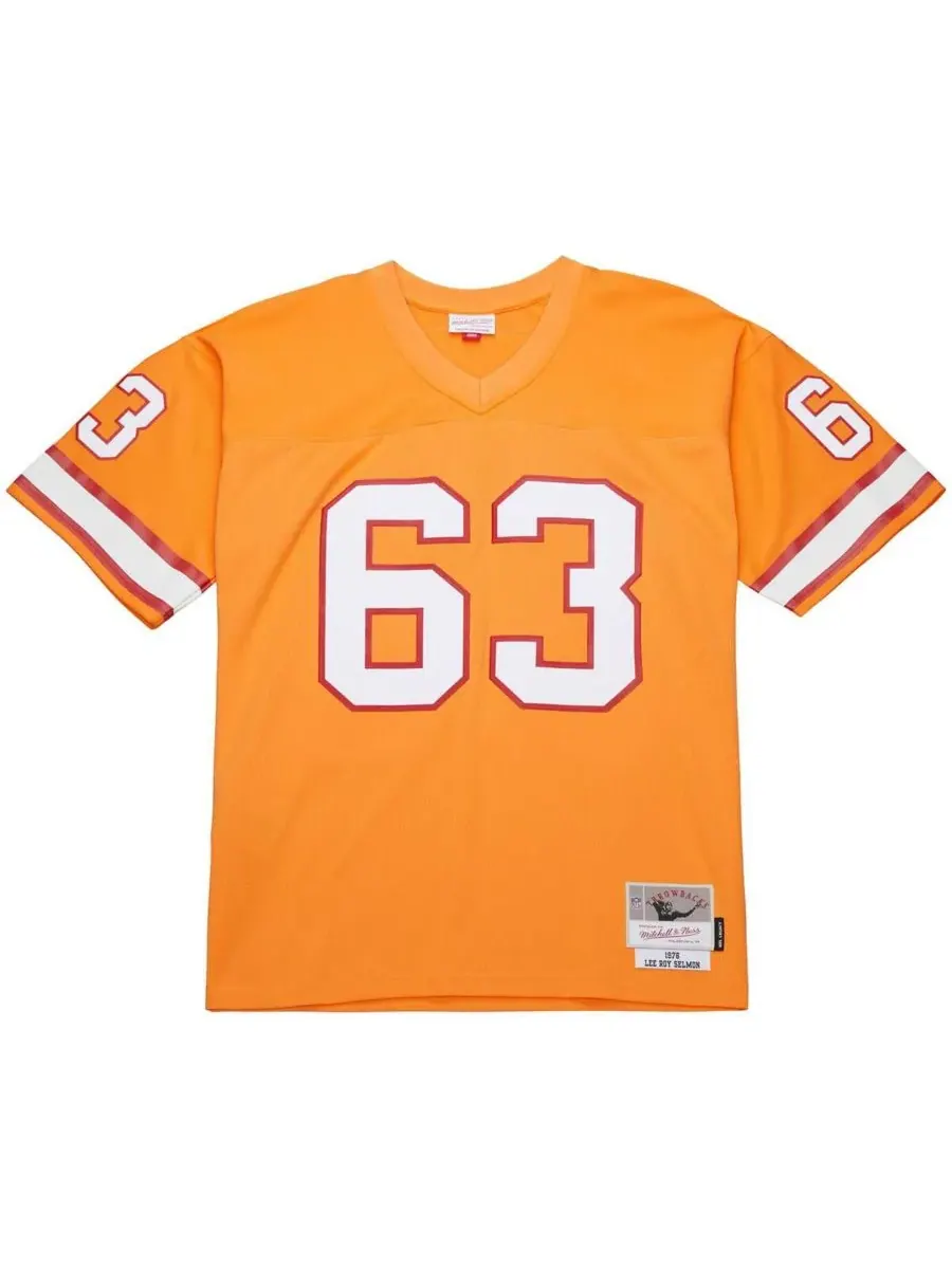 Mitchell & Ness Мужская оранжевая футболка Lee Roy Selmon Tampa Bay Buccaneers 1976 Legacy Replica — изображение 2 из 5