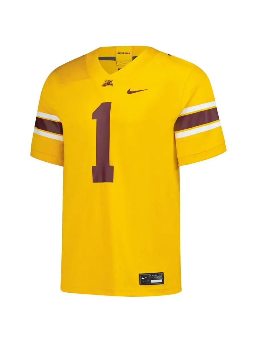 Nike Мужская золотая реплика игровой майки Minnesota Golden Gophers "Untouchable" — изображение 2 из 3, золото