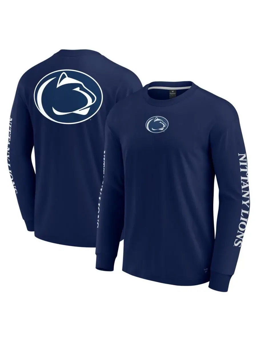 Fanatics Мужская темно-синяя футболка с длинным рукавом Penn State Nittany Lions Strive — изображение 1 из 3, темно-синий