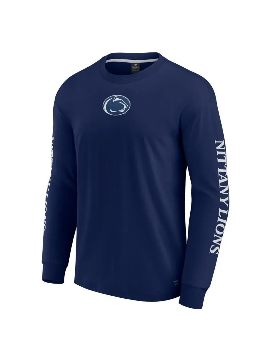 Fanatics Мужская темно-синяя футболка с длинным рукавом Penn State Nittany Lions Strive — изображение 2 из 3, темно-синий