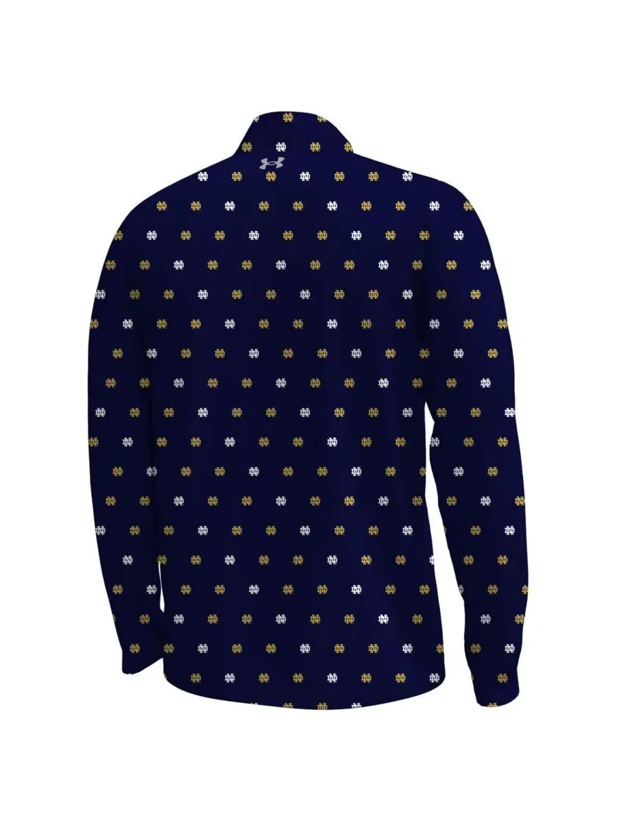 Under Armour Мужская темно-синяя куртка Notre Dame Fighting Irish Gameday ArmourFuse с половинной — изображение 3 из 3