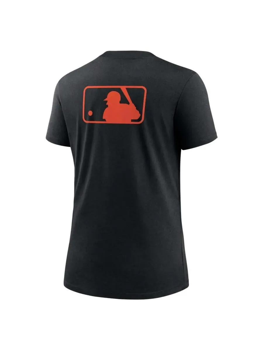 Nike Женская черная футболка Baltimore Orioles Authentic Collection Early Work Tri-Blend — изображение 2 из 3, черный
