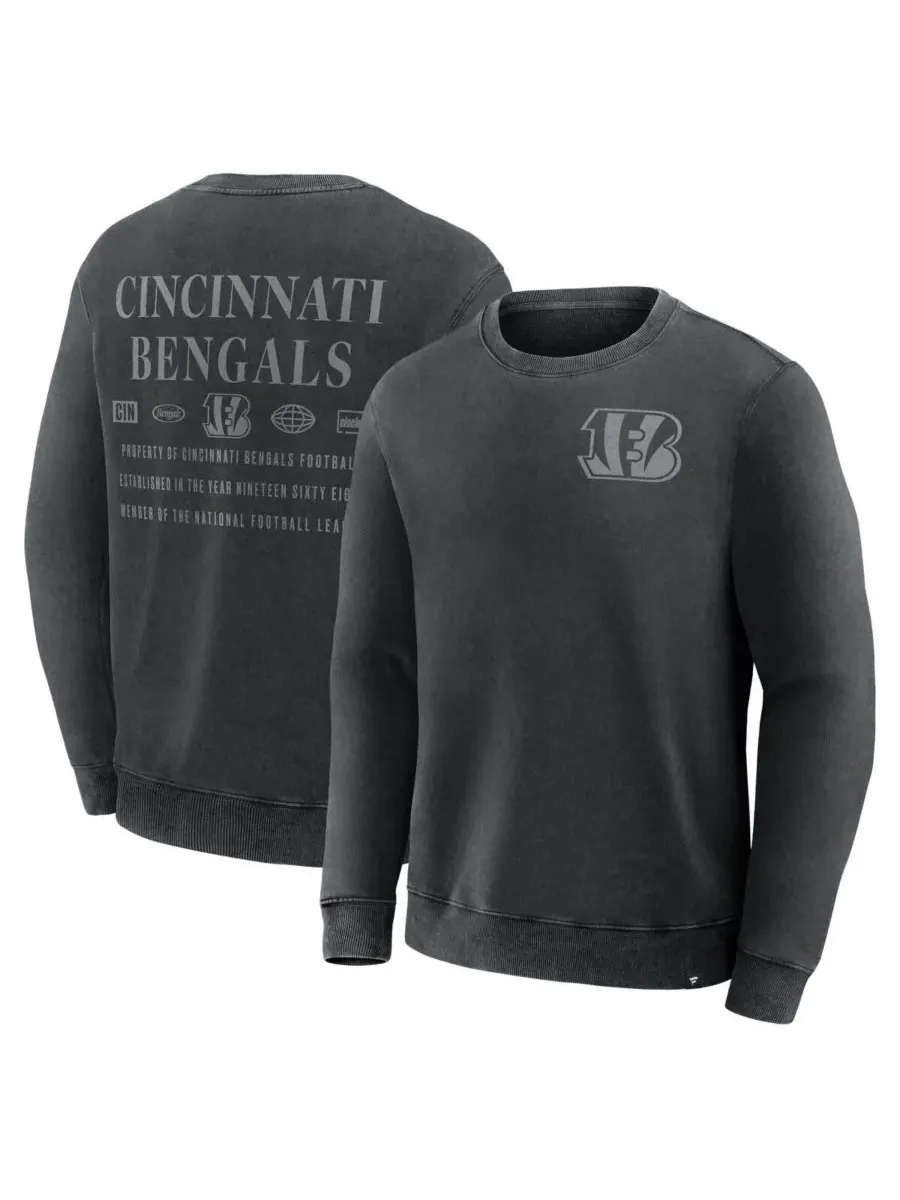 Fanatics Мужская черная толстовка с надписью "Cincinnati Bengals Deep Route" — изображение 1 из 3, черный