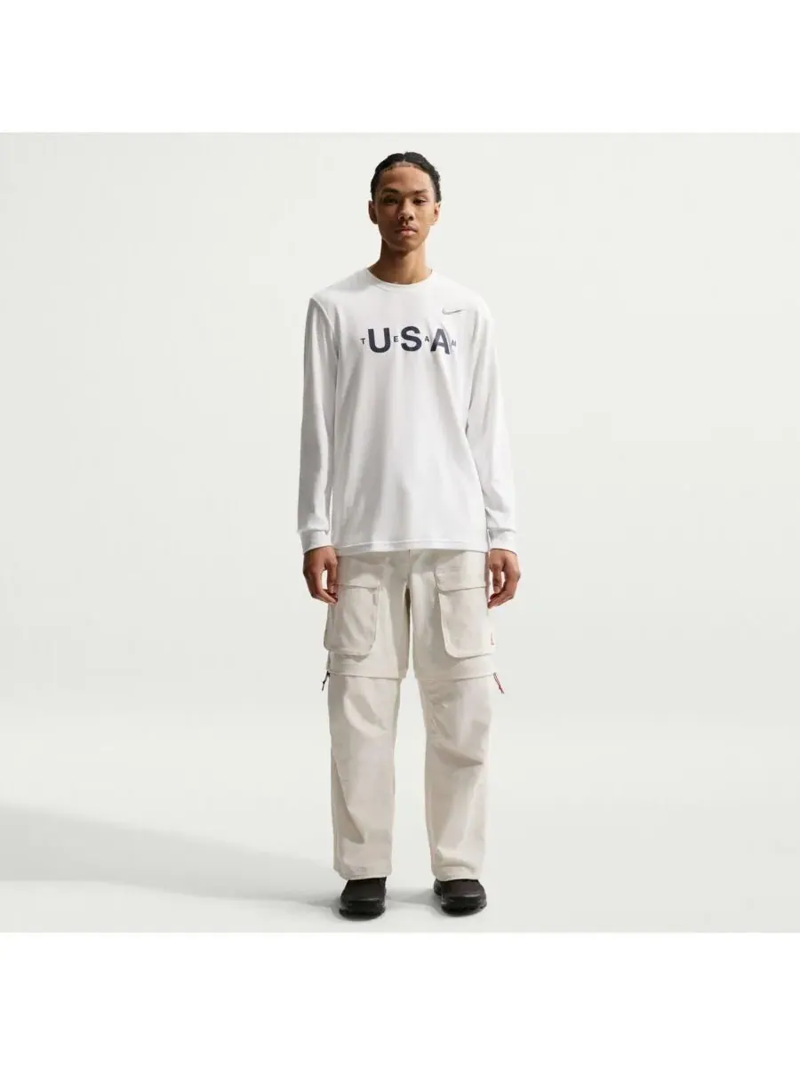 Nike Мужская белая футболка с длинными рукавами ACG Dri-FIT с основным логотипом — изображение 1 из 3, белый