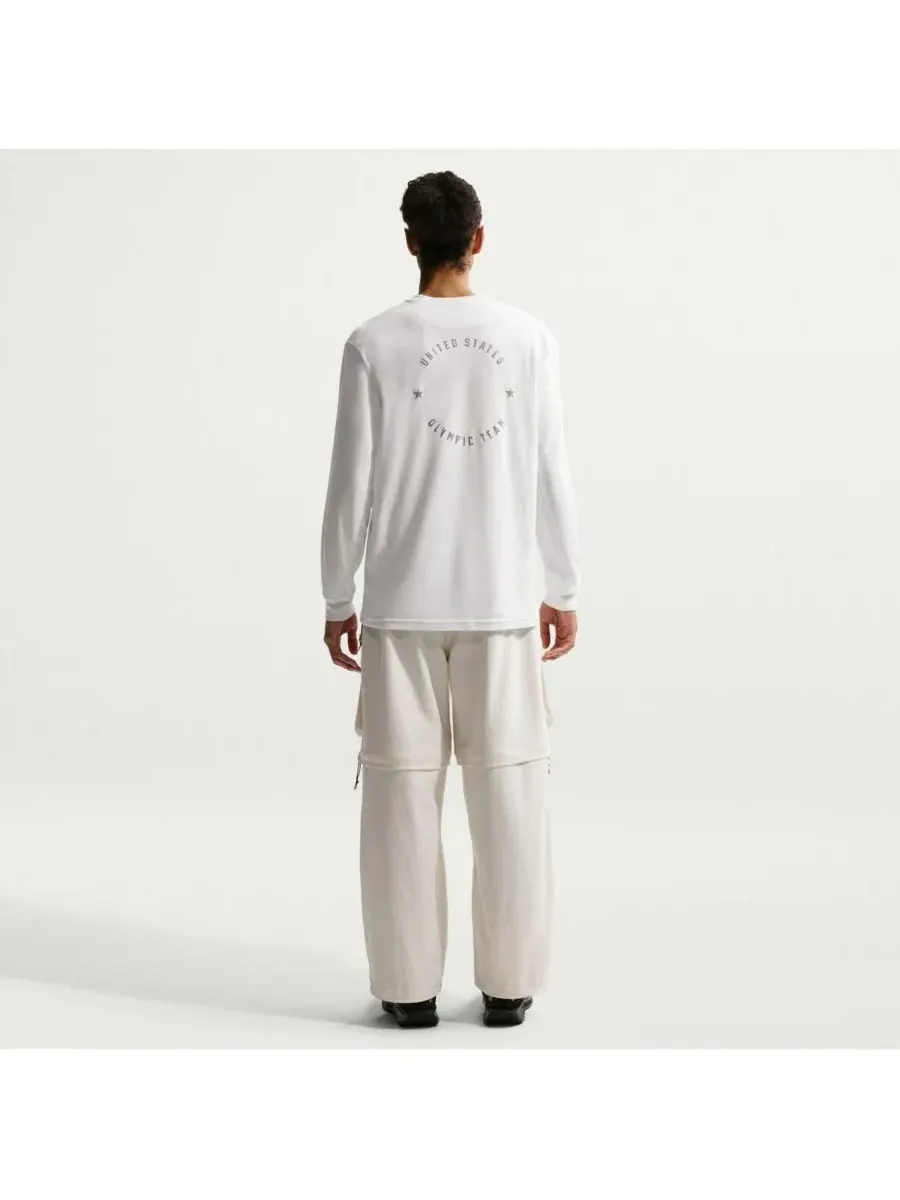 Nike Мужская белая футболка с длинными рукавами ACG Dri-FIT с основным логотипом — изображение 3 из 3, белый