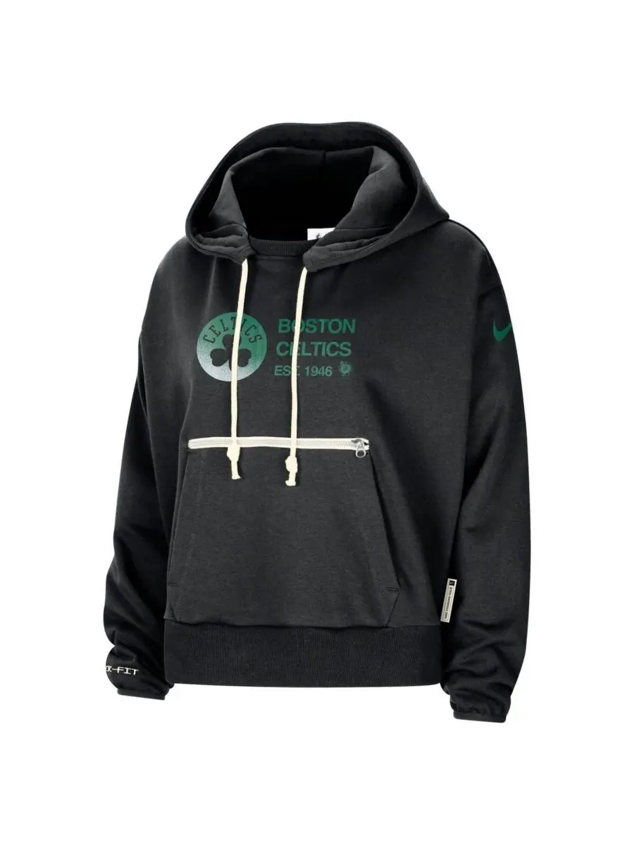 Nike Женская черная толстовка с капюшоном Boston Celtics Courtside Standard Issue Performance — изображение 3 из 3, черный