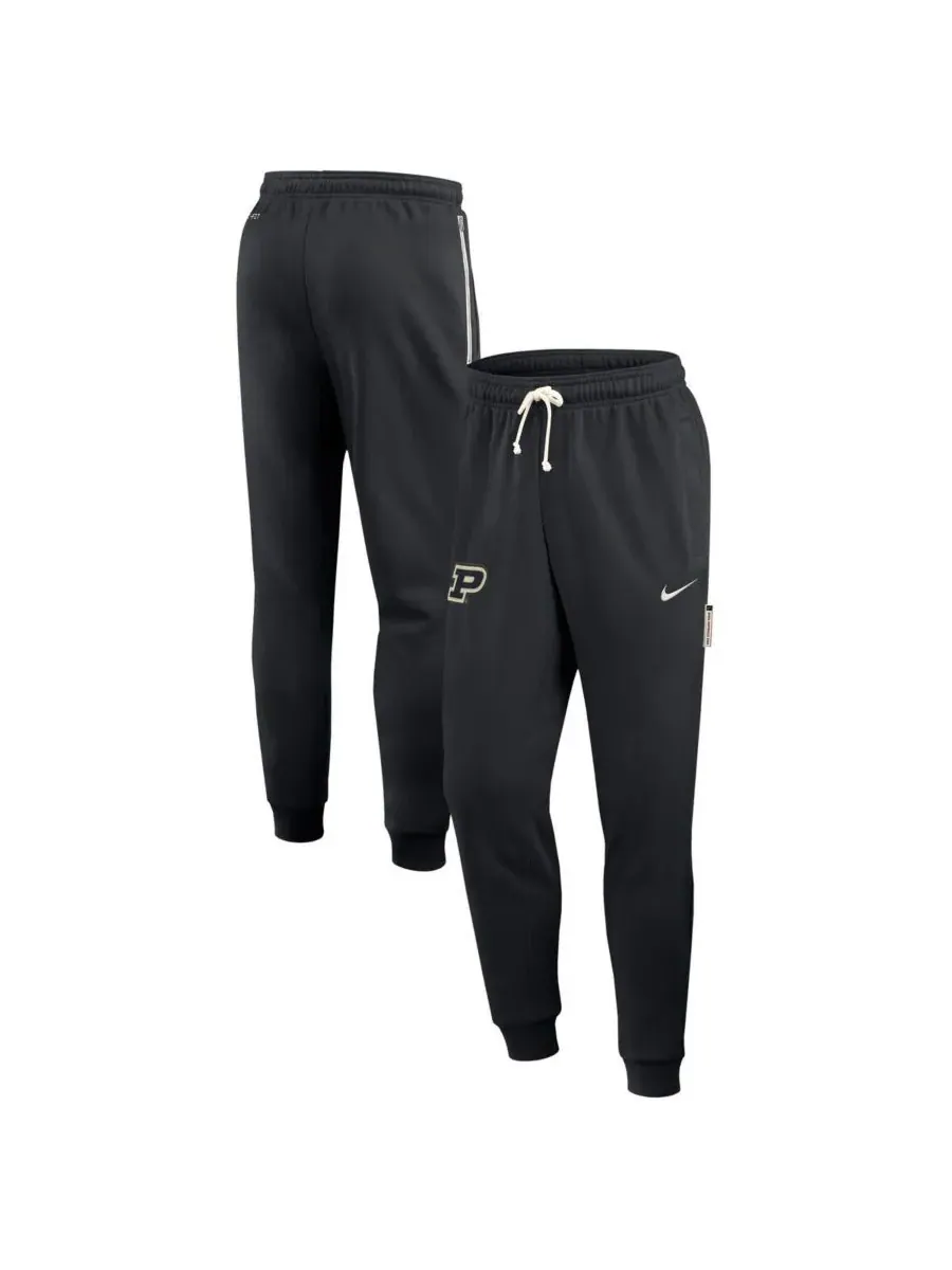 Nike Мужские черные спортивные брюки Purdue Boilermakers 2025 Sideline Performance Taper Pants — изображение 1 из 3, черный