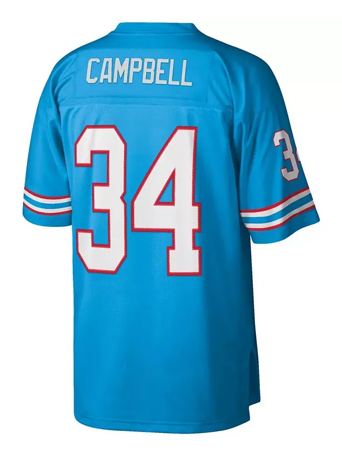 Мужская реплика джерси Earl Campbell в светло-голубом цвете Houston Oilers Legacy Mitchell & Ness — изображение 3 из 3