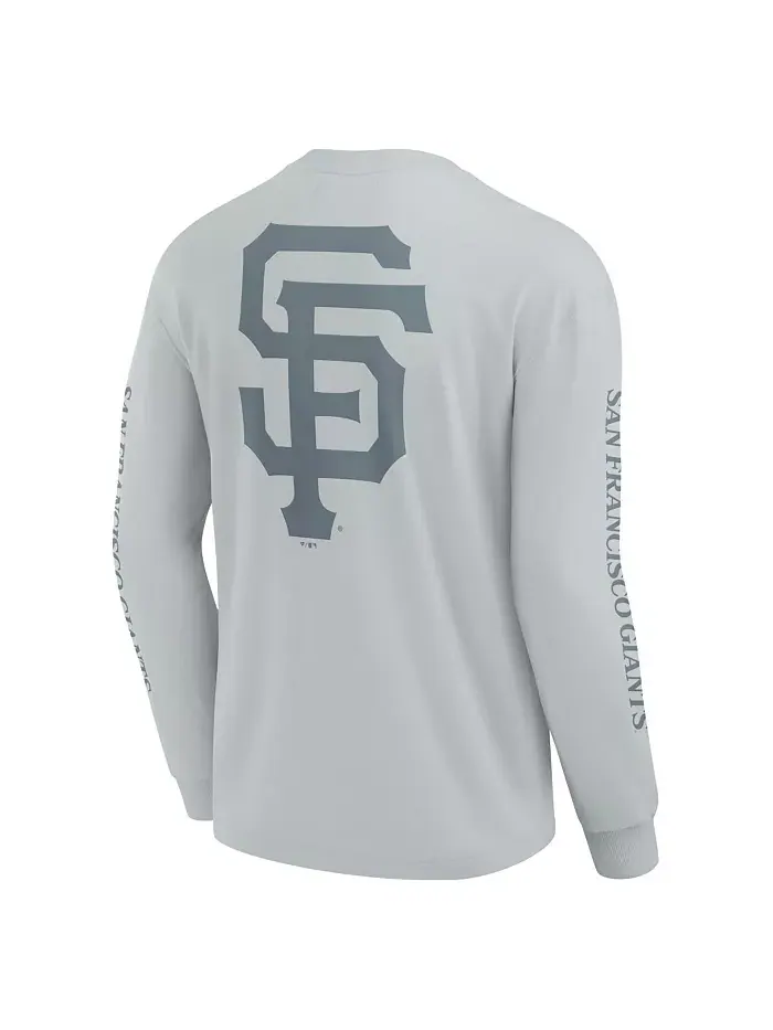 Мужская серая футболка с длинным рукавом San Francisco Giants Elements Strive Fanatics — изображение 3 из 3