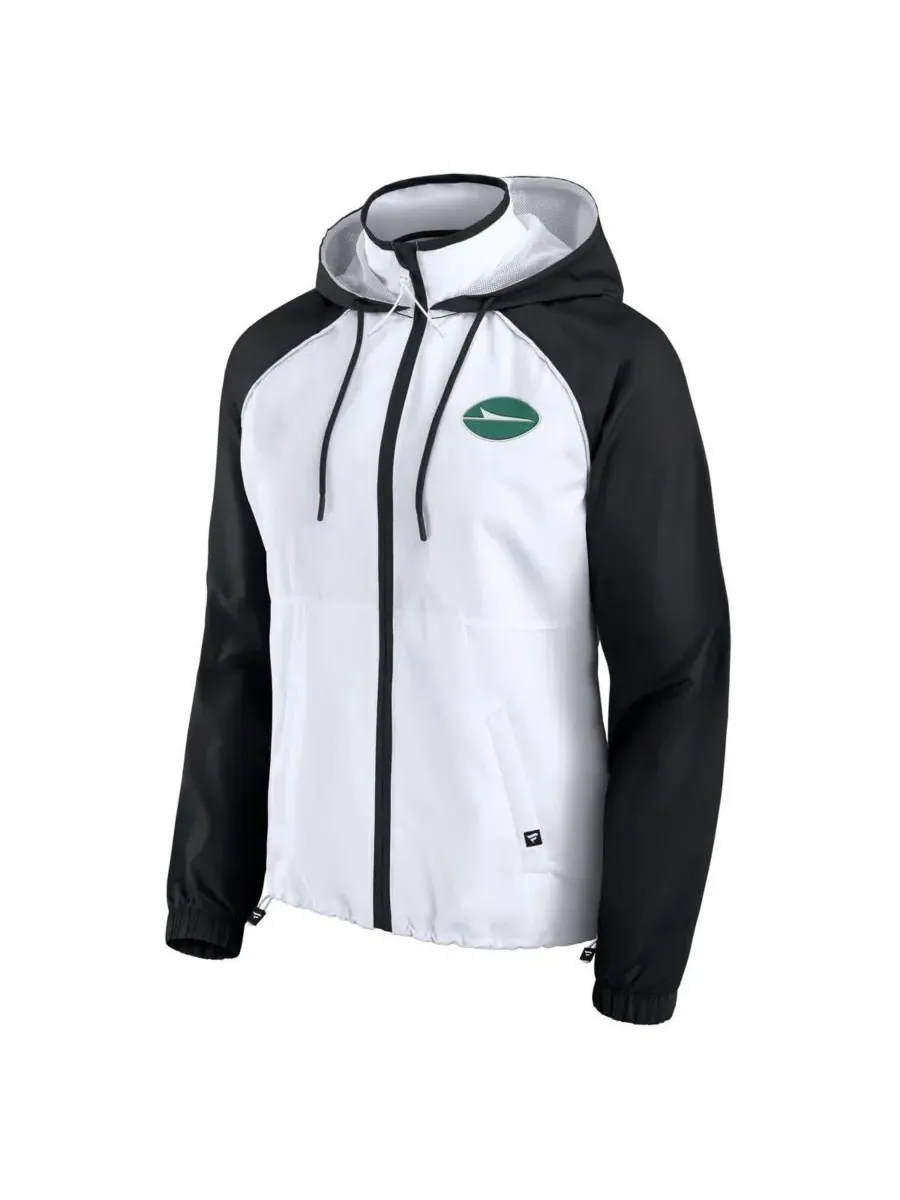 Fanatics Женская белая куртка-анорак на молнии с капюшоном New York Jets — изображение 2 из 3, белый