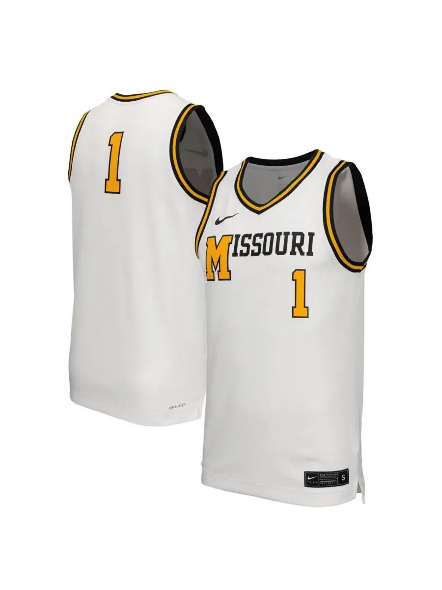 Nike Мужская белая баскетбольная майка в стиле ретро с символикой команды Missouri Tigers — изображение 1 из 3, белый