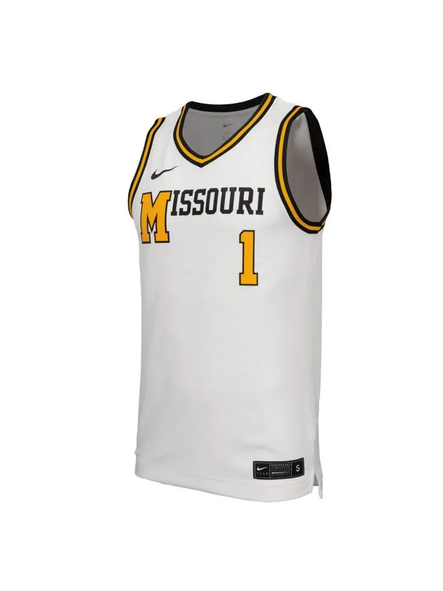 Nike Мужская белая баскетбольная майка в стиле ретро с символикой команды Missouri Tigers — изображение 2 из 3, белый