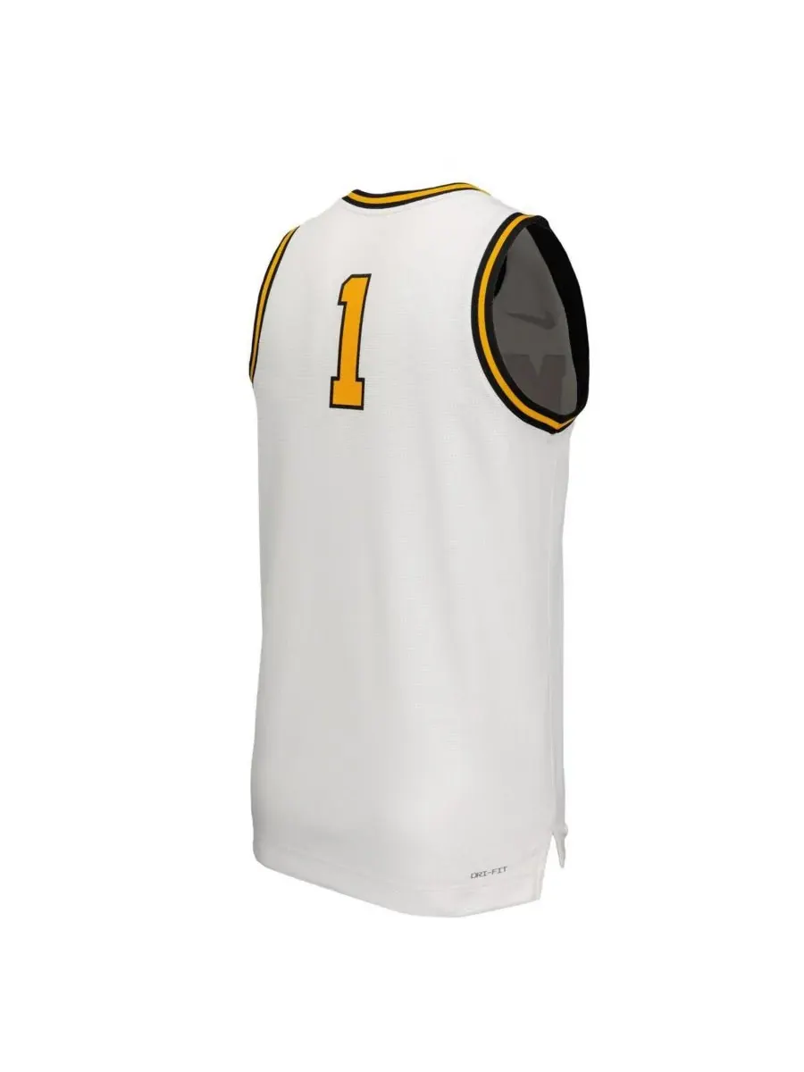 Nike Мужская белая баскетбольная майка в стиле ретро с символикой команды Missouri Tigers — изображение 3 из 3, белый
