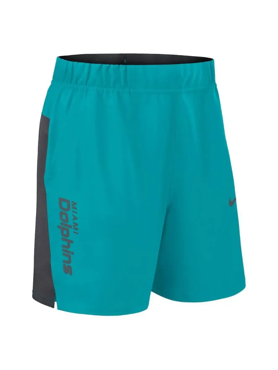Мужские шорты Aqua Miami Dolphins Woven Victory Performance Shorts Nike — изображение 2 из 3, голубой