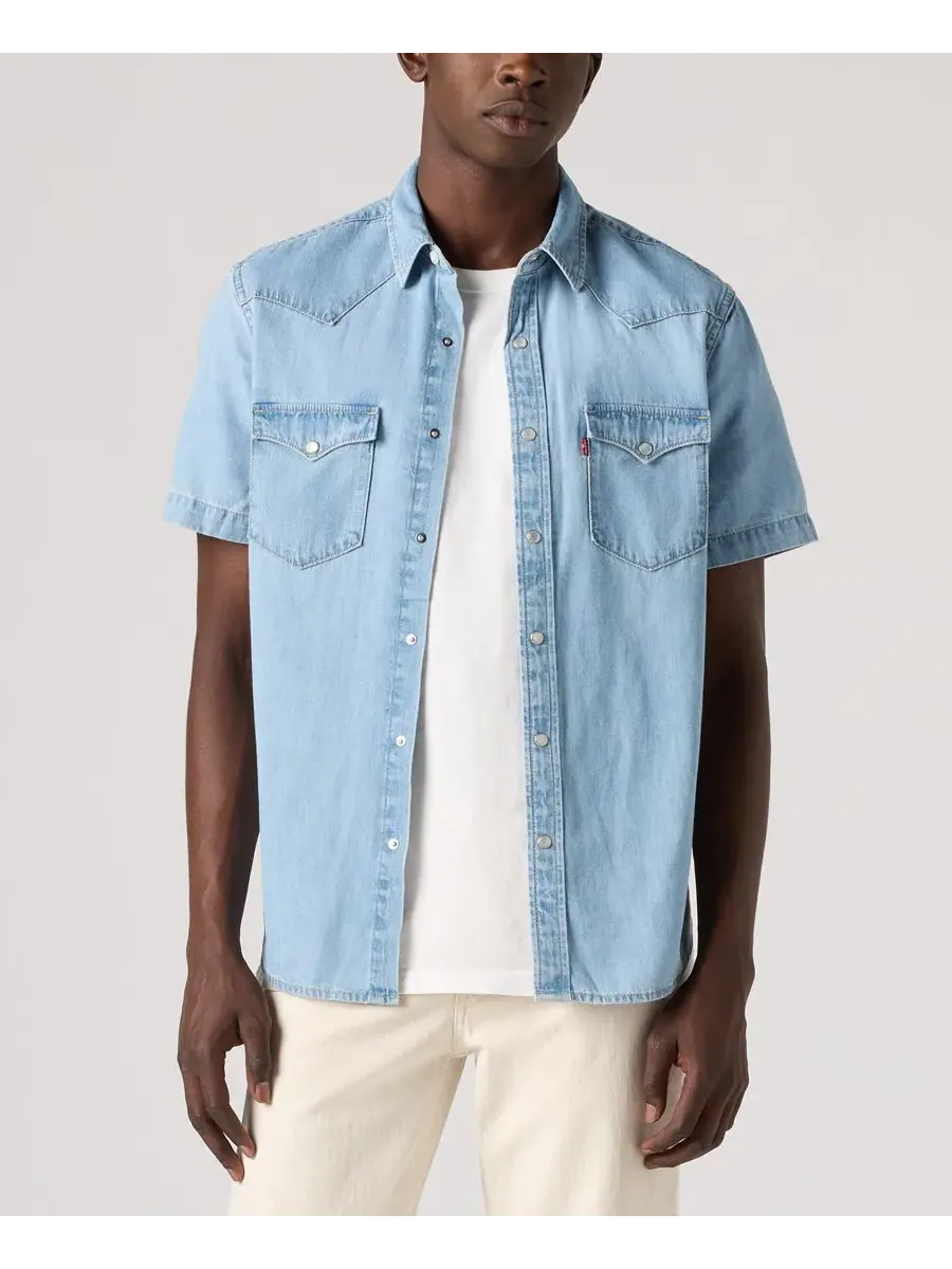 Мужская рубашка в стиле вестерн с коротким рукавом Levi's, Franklin Stone — изображение 2 из 3