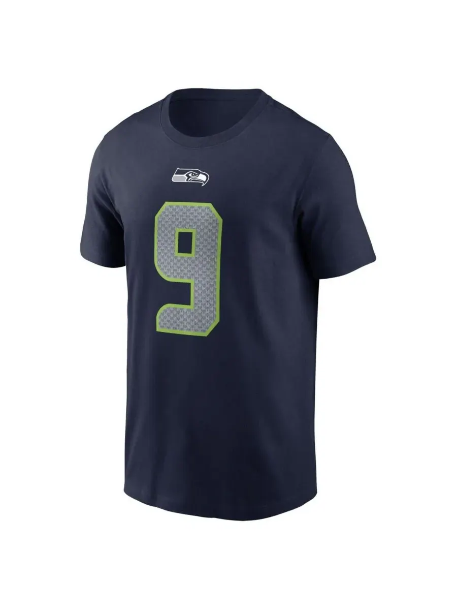 Nike Мужская футболка Kenneth Walker III College Navy Seattle Seahawks с именем и номером игрока — изображение 2 из 3