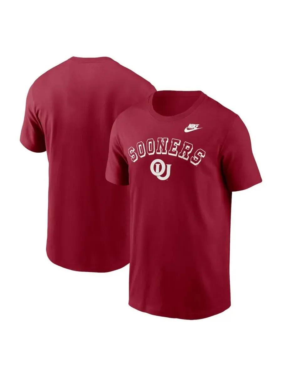 Nike Мужская футболка с изображением легендарного прозвища команды Oklahoma Sooners цвета «багровый» — изображение 1 из 3