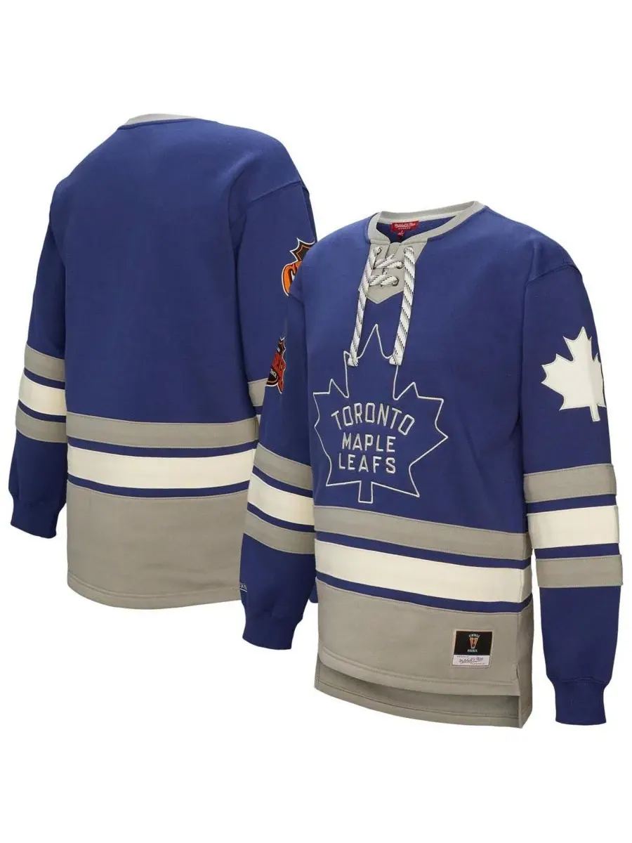 Mitchell & Ness Женская синяя толстовка с завязками Toronto Maple Leaf's Heritage — изображение 1 из 3, синий