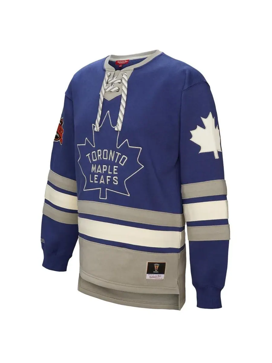 Mitchell & Ness Женская синяя толстовка с завязками Toronto Maple Leaf's Heritage — изображение 3 из 3, синий