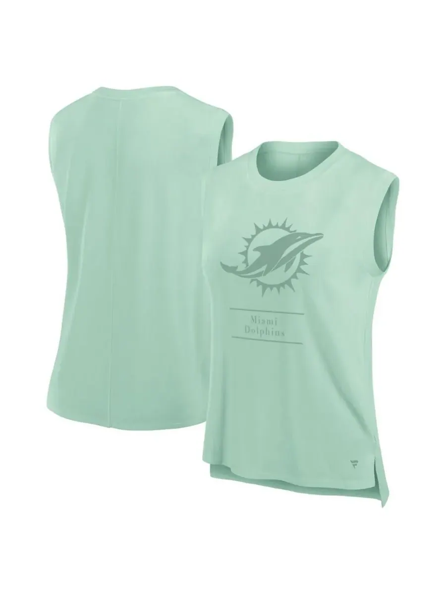 Fanatics Женская майка-топ Mint Miami Dolphins Studio Embrace — изображение 1 из 3, мята