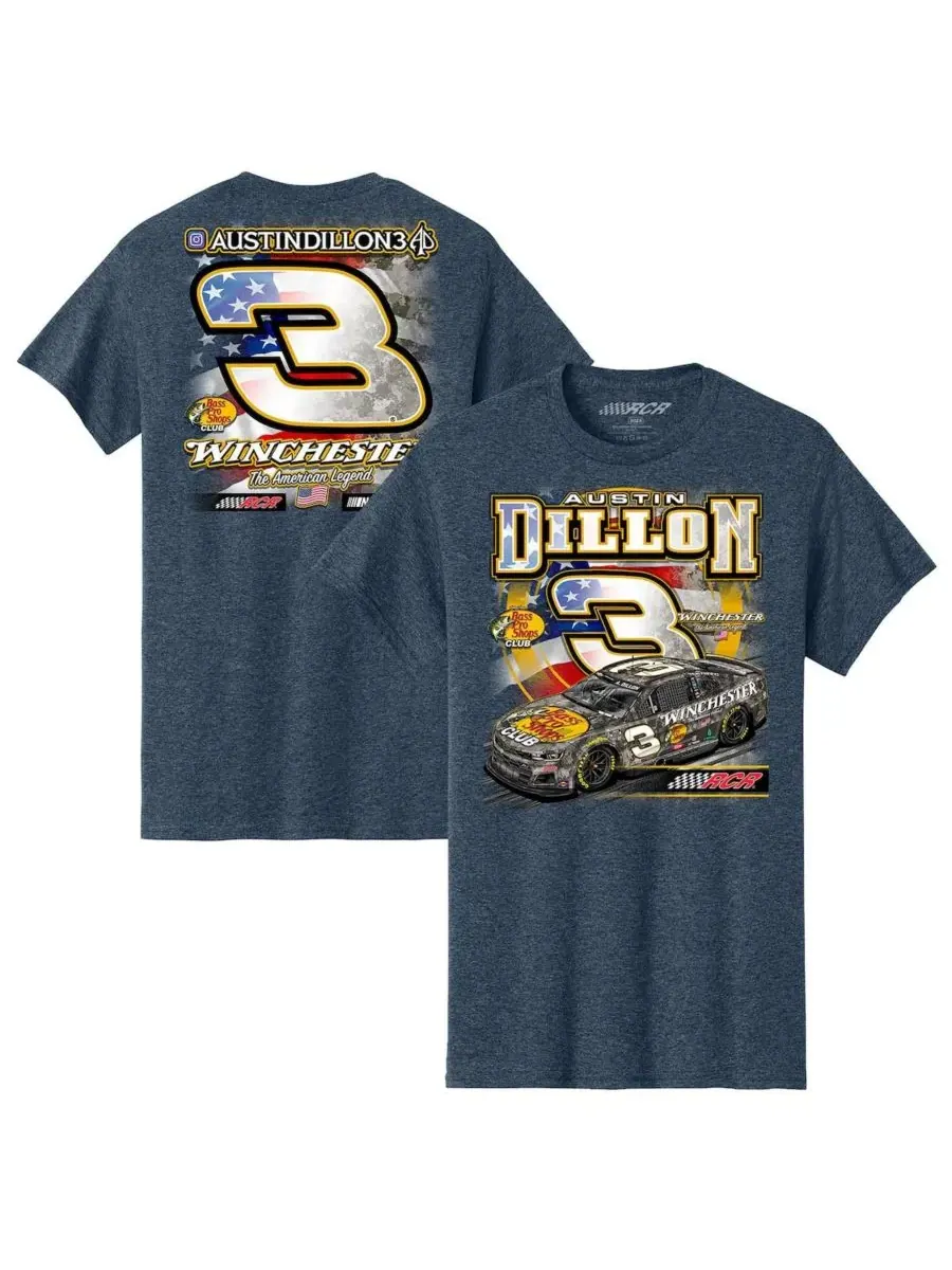 Richard Childress Racing Team Collection Мужская футболка с флагом Austin Dillon Bass Pro Shops — изображение 1 из 3