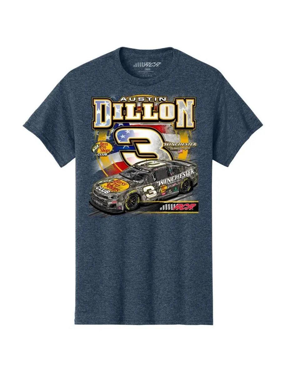 Richard Childress Racing Team Collection Мужская футболка с флагом Austin Dillon Bass Pro Shops — изображение 2 из 3