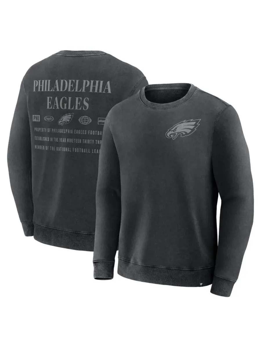 Fanatics Мужская черная толстовка Philadelphia Eagles Deep Route — изображение 1 из 3, черный