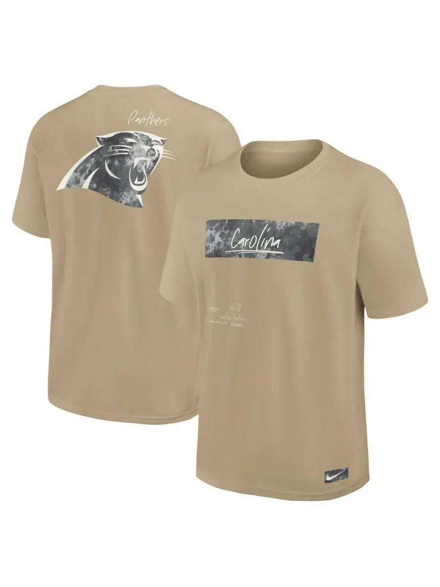 Мужская футболка Tan Carolina Panthers Statement Max90 Nike — изображение 1 из 3, бежевый