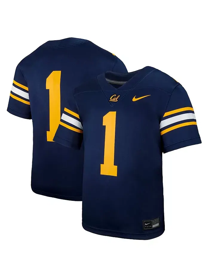 Большие размеры для парней и девушек 1 Navy Cal Bears Untouchable Replica Game Jersey Nike — изображение 1 из 3