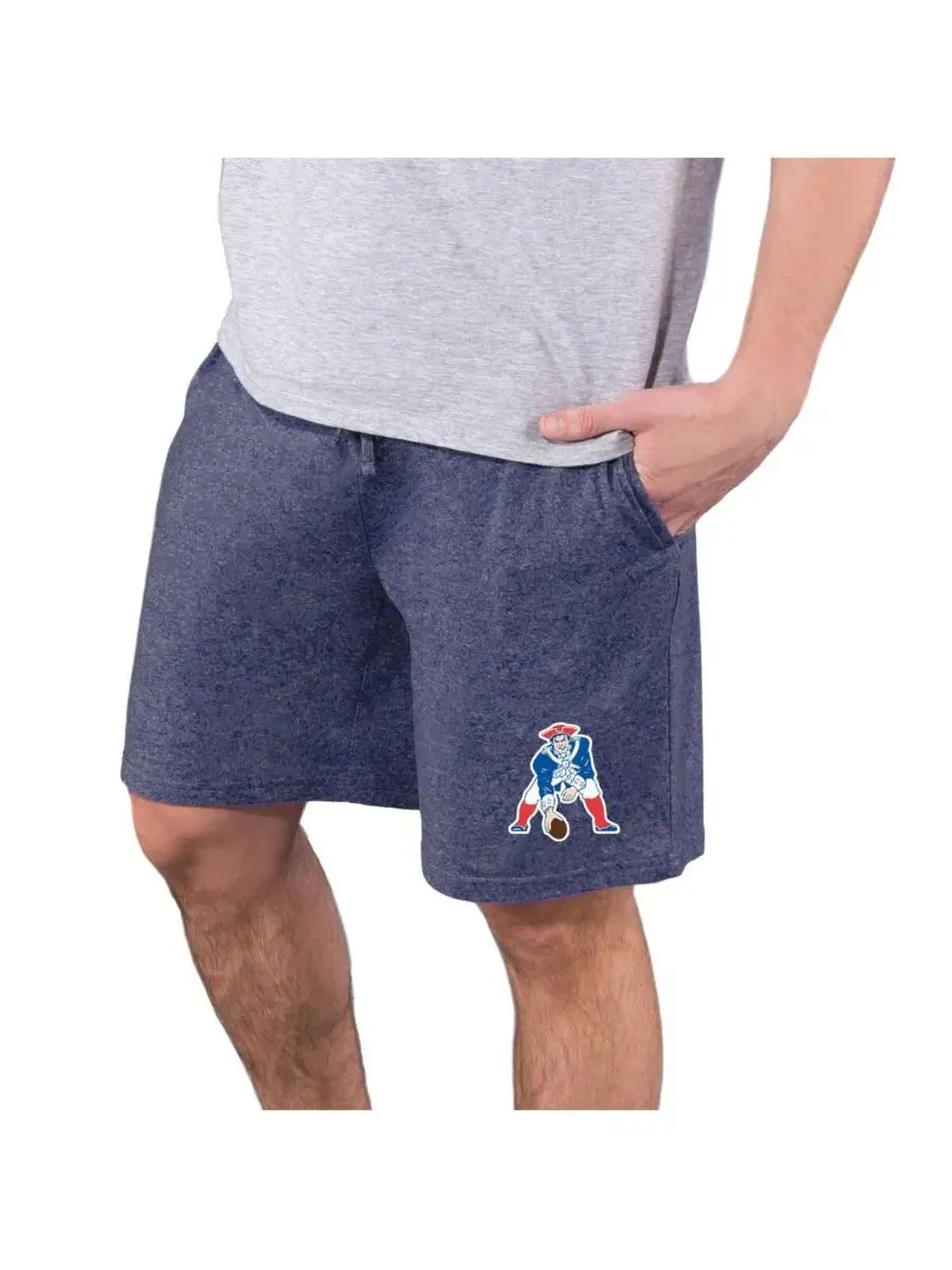 Мужские темно-синие вязаные шорты New England Patriots Quest Knit Jam Shorts Concepts Sport — изображение 1 из 1, темно-синий