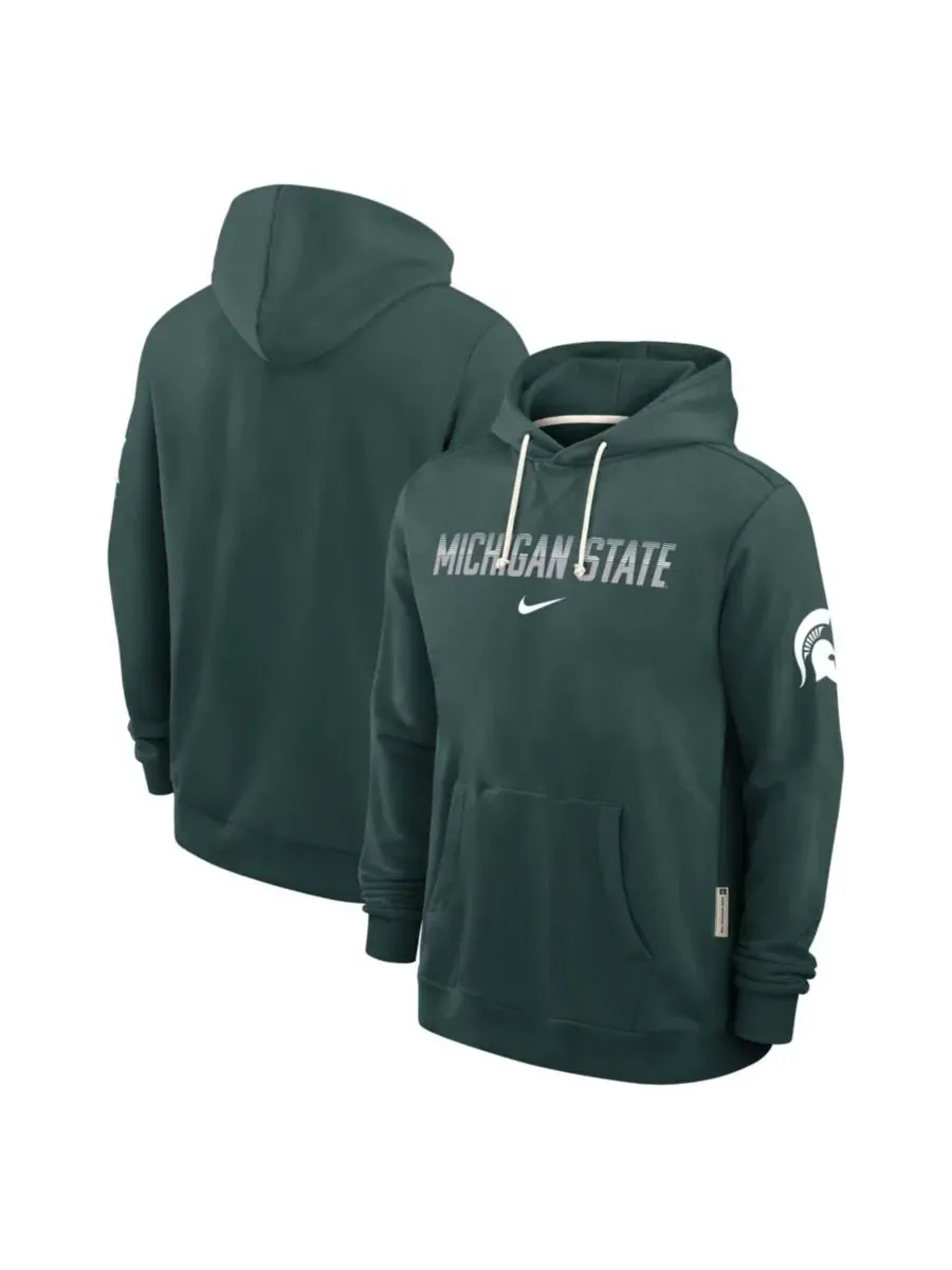 Худи Nike с капюшоном, флисовое, зеленое, Michigan State Spartans — изображение 1 из 3, зеленый