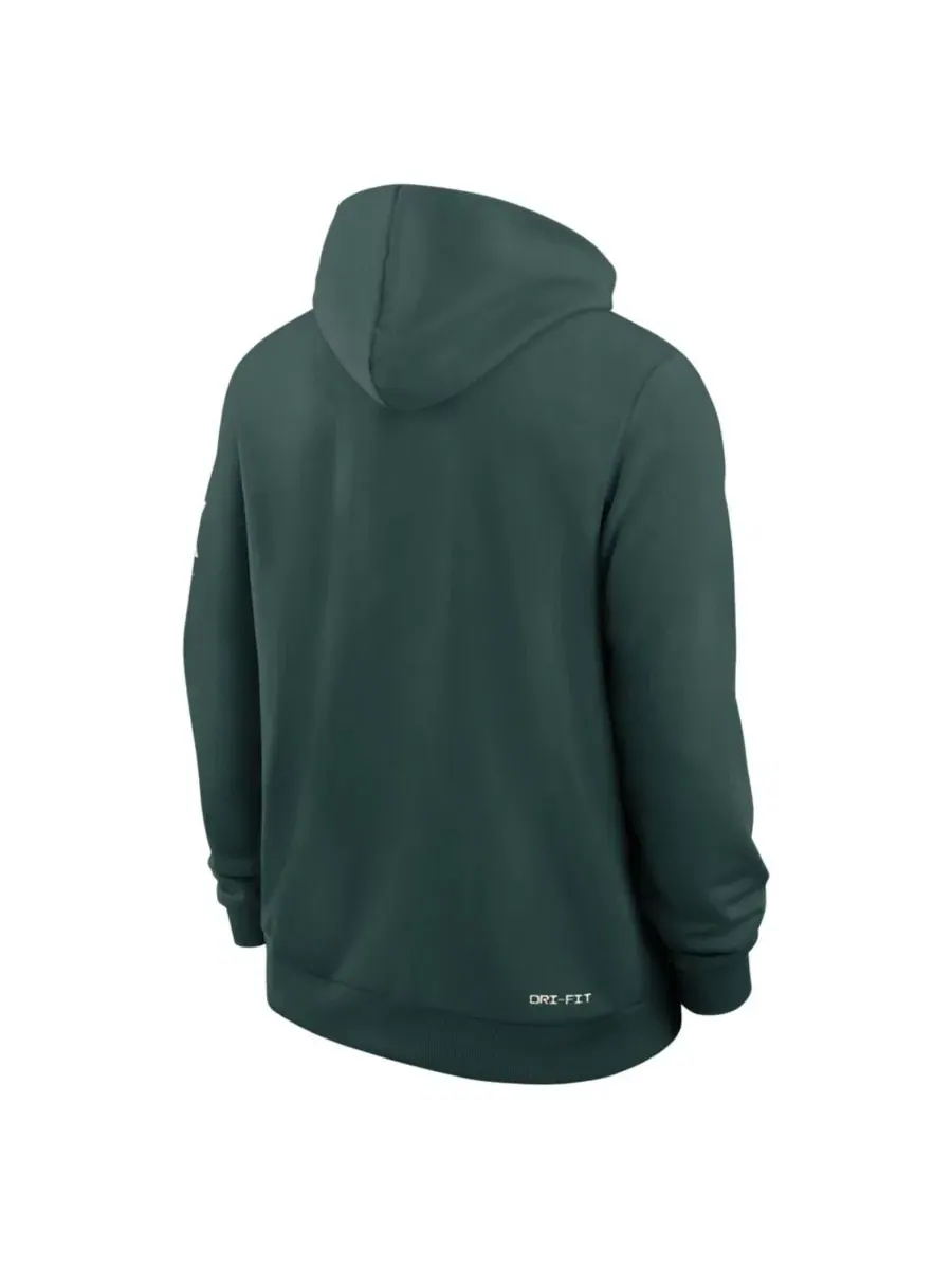 Худи Nike с капюшоном, флисовое, зеленое, Michigan State Spartans — изображение 3 из 3, зеленый