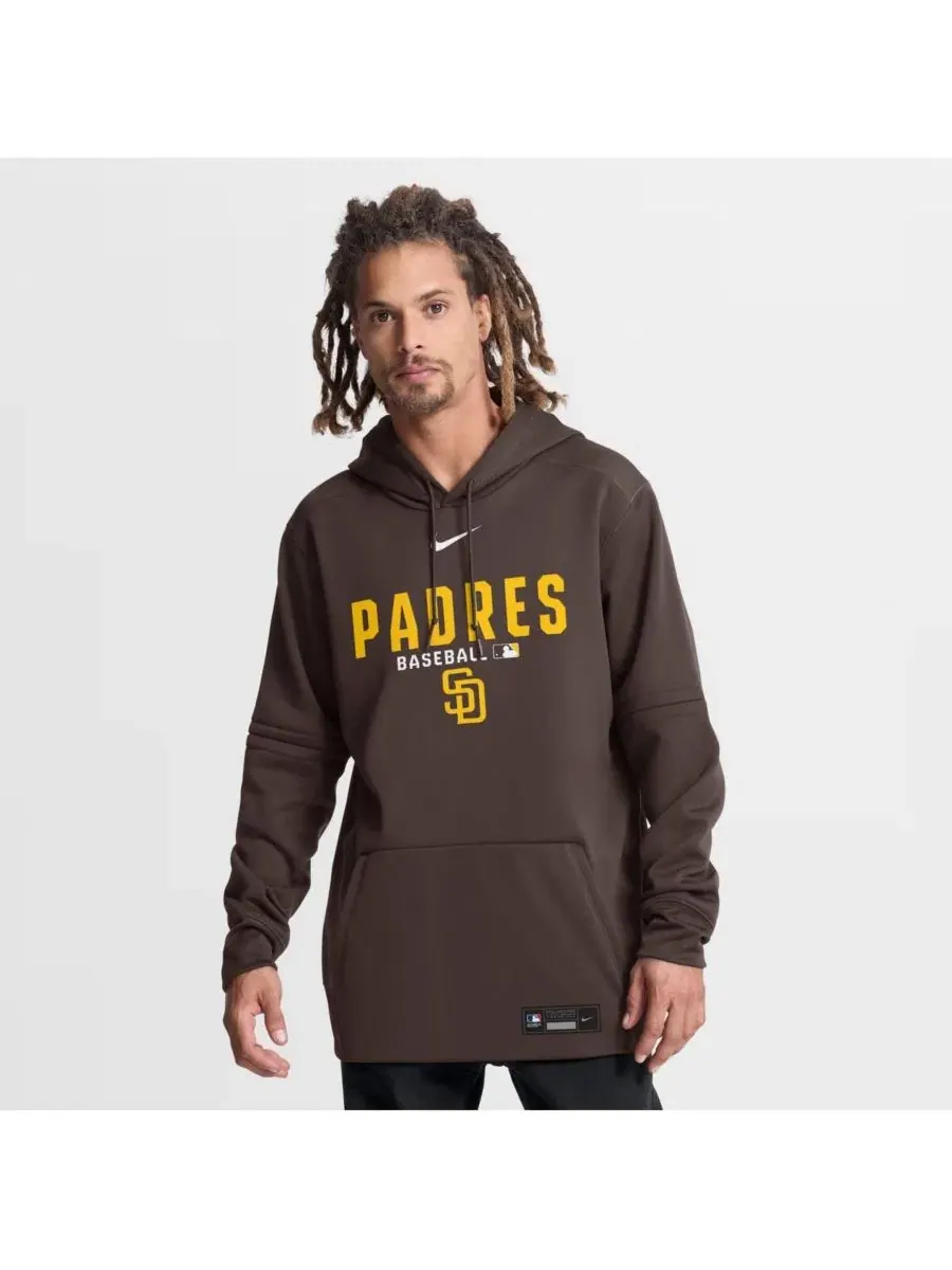 Худи с длинным рукавом, съемными рукавами, Therma-FIT, San Diego Padres Authentic Collection Nike — изображение 1 из 5