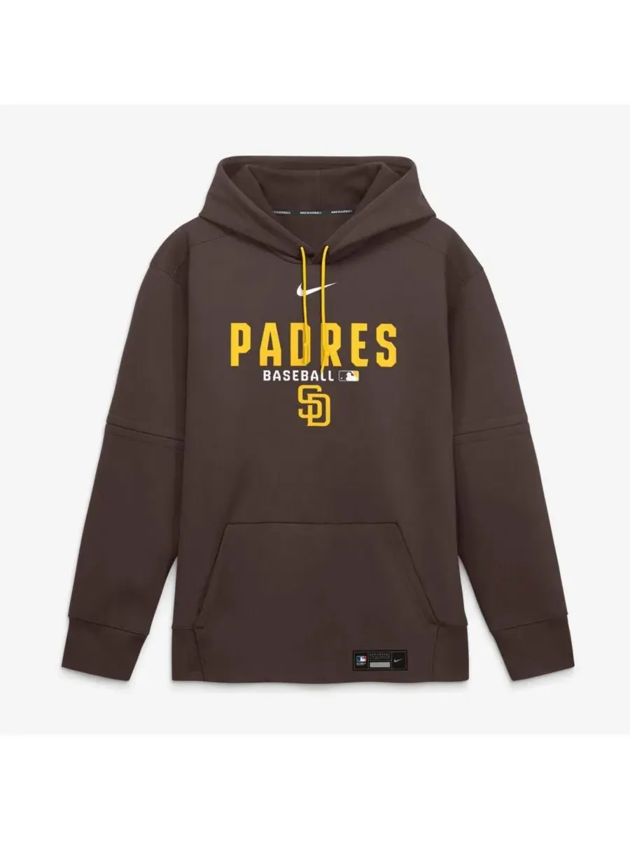 Худи с длинным рукавом, съемными рукавами, Therma-FIT, San Diego Padres Authentic Collection Nike — изображение 4 из 5