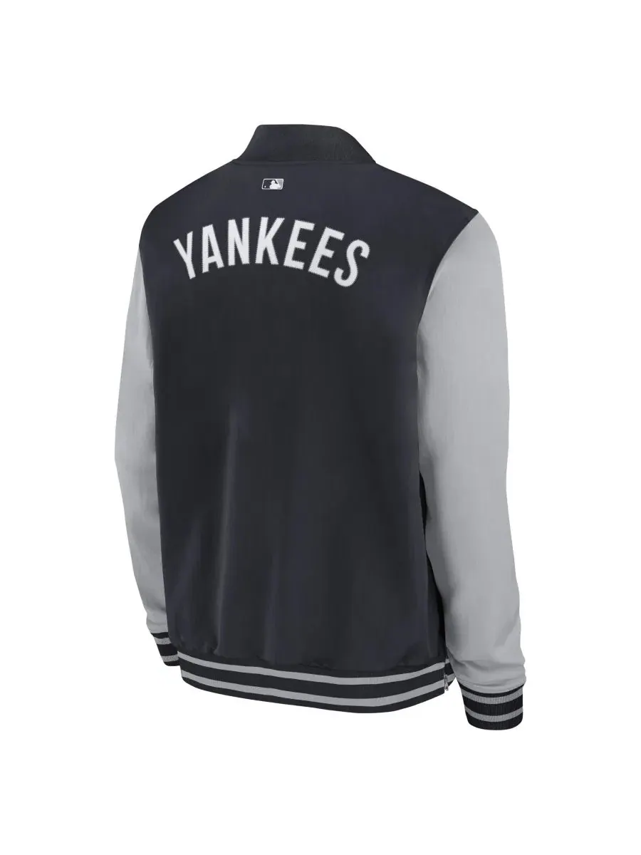 Куртка-бомбер Nike New York Yankees с принтом — изображение 3 из 5, темно-синий серый