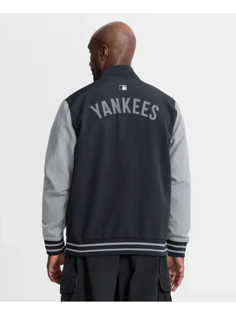 Куртка-бомбер Nike New York Yankees с принтом — изображение 4 из 5, темно-синий серый
