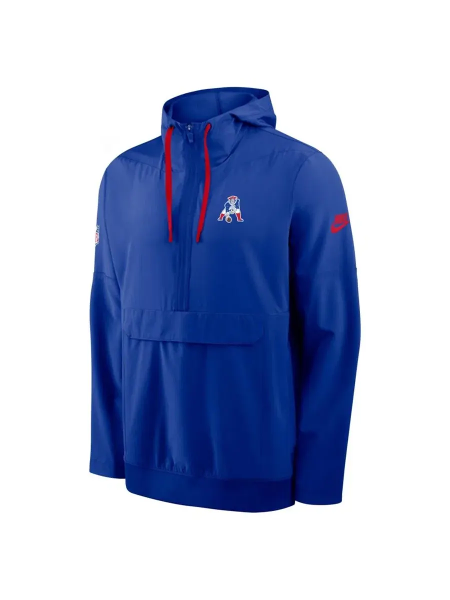 Ветрозащитная куртка-анорак с капюшоном New England Patriots Alt Anorak Half-Zip Hooded Jacket Nike — изображение 2 из 3
