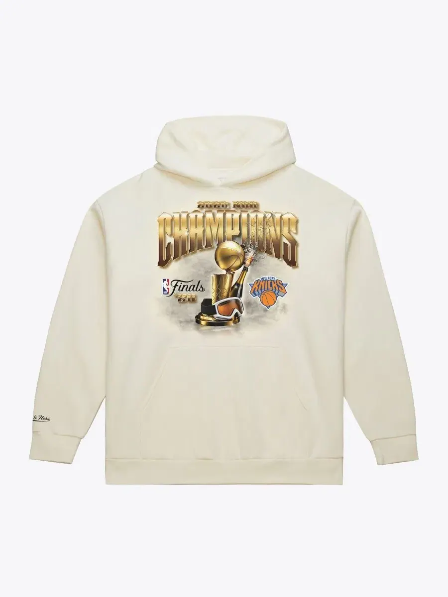 Худи с капюшоном с принтом New York Knicks 2026 NBA Finals Champions Mitchell & Ness — изображение 1 из 2, бежевый