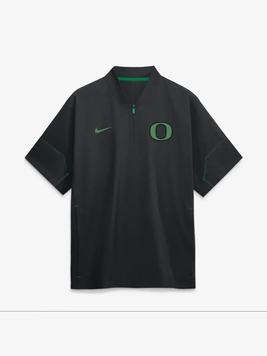 Куртка тренерская с коротким рукавом и четверть-молнией Nike Oregon Ducks 2026 Sideline — изображение 1 из 2, черный