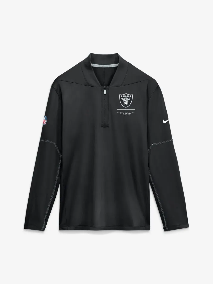 Мужской пуловер с полузастежкой Nike Sideline Dri-FIT Black — изображение 1 из 2, черный