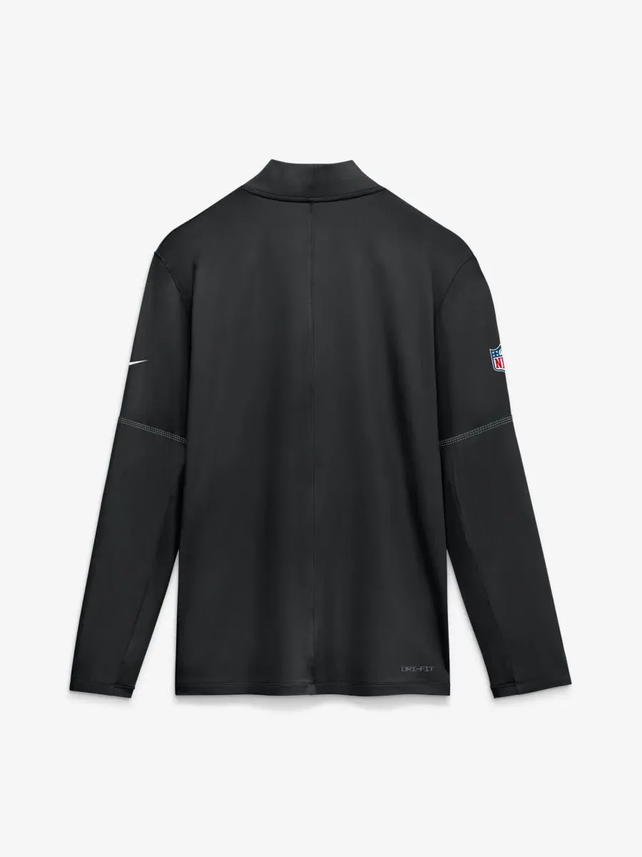 Мужской пуловер с полузастежкой Nike Sideline Dri-FIT Black — изображение 2 из 2, черный