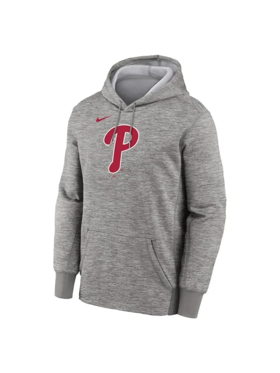 Худи с капюшоном с логотипом Philadelphia Phillies Nike — изображение 2 из 3, серый