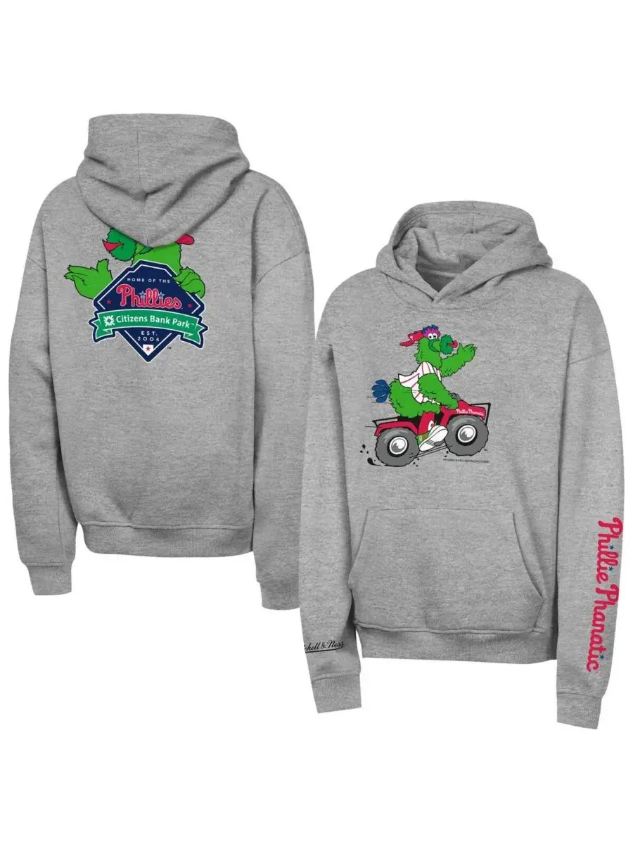 Худи с принтом Philadelphia Phillies, модель Iconic Phanatic Outerstuff — изображение 1 из 3, серый
