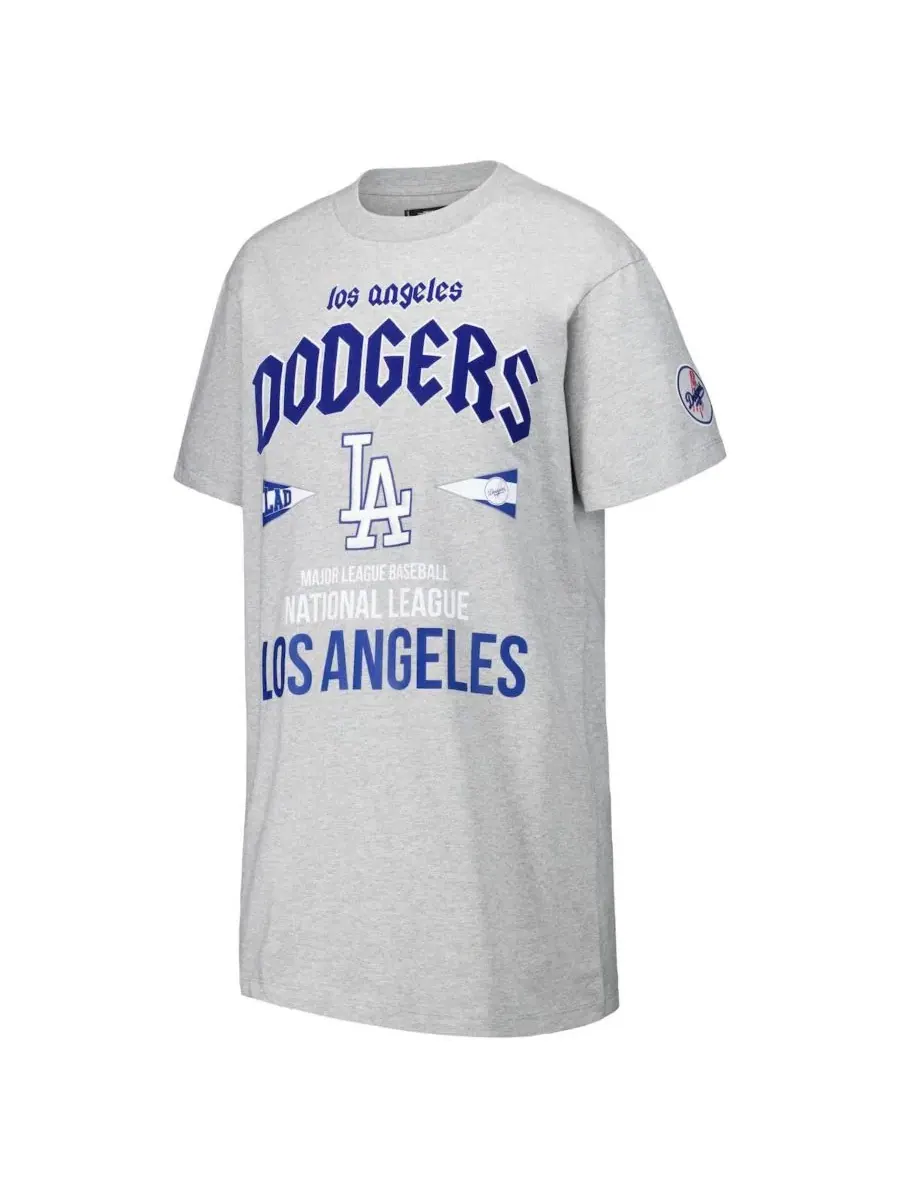 Платье-футболка с принтом Los Angeles Dodgers Pro Standard — изображение 3 из 3, серый